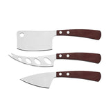 Latte Vivo 3-Piece Knife Cheese Set with Dark Wood Handle CK-10A