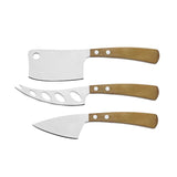 Latte Vivo 3-Piece Knife Cheese Set with Light Wood Handle CK-10B