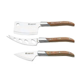 Reggio 3-piece Knife Cheese Set with Light Wood Handle CK-20B